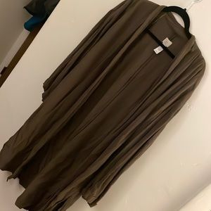 Brown long line cardigan